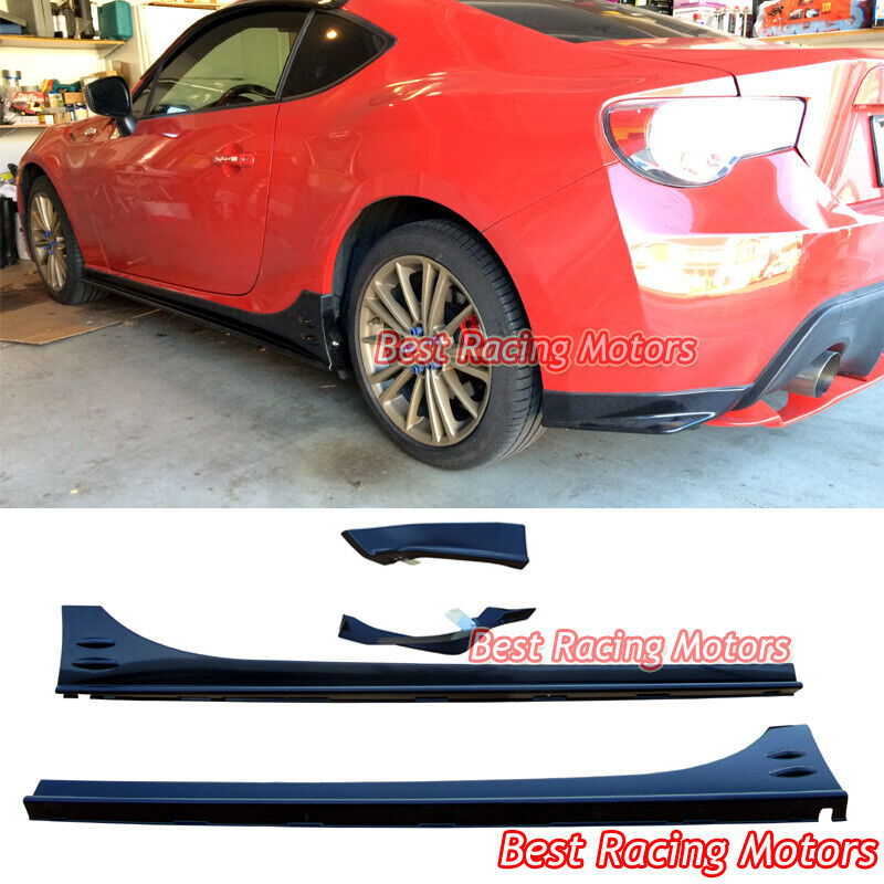 For 2012-2021 Subaru BRZ STi tS Style Side Skirts + Rear Aprons (ABS)