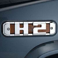 Fierce Hummer H2 Billet Chrome Side Marker Light Bezels With H2 Logo