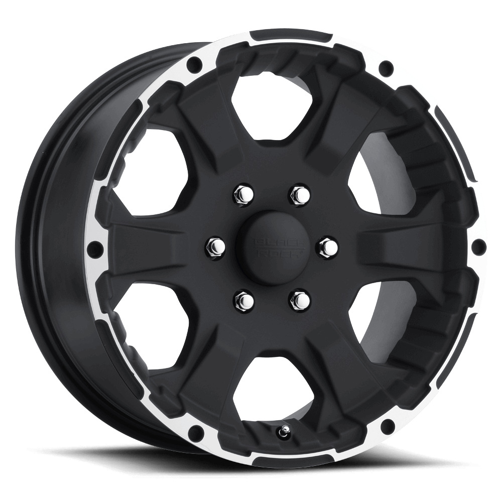 14x5.5 5-4.5 Intruder Black Aluminum Trailer Wheel