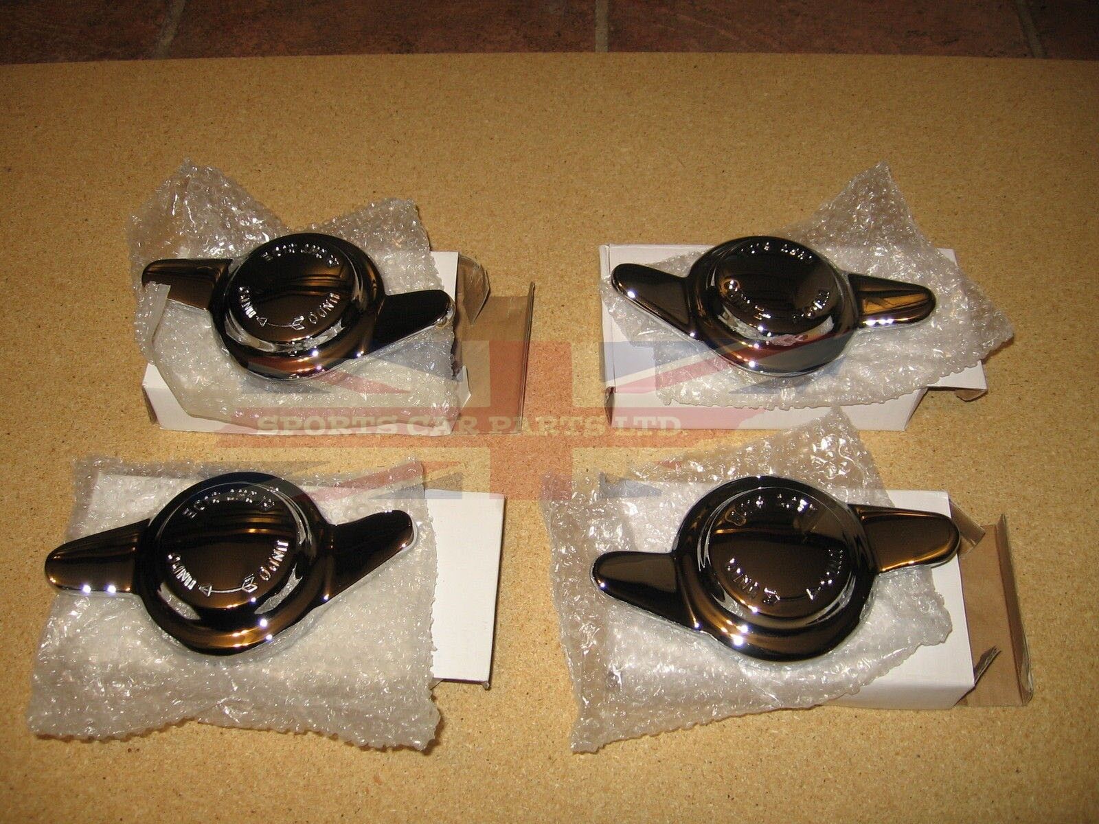 New Set of 4 Knock-Off Knockoff Nuts Nut for Wire Wheels Triumph TR2 TR3 TR4 TR6