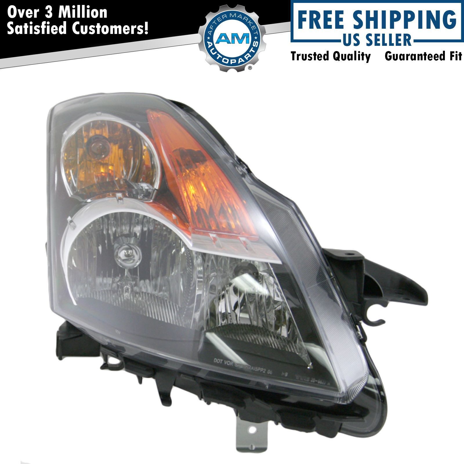 Right Headlight Assembly Passenger Side For 2007-2009 Nissan Altima NI2503166