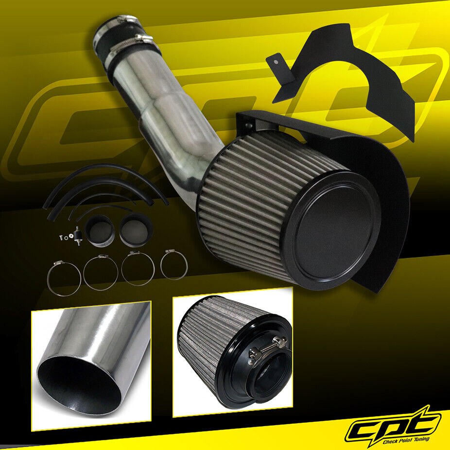 For 13-17 Honda Accord V6 3.5L Polish Cold Air Intake Stainless Steel Air Filter
