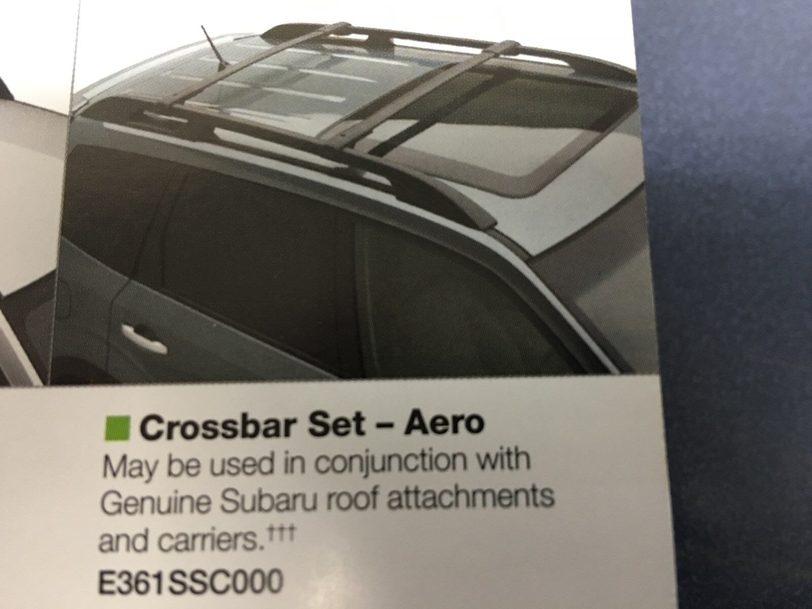 2009-2013 Subaru Forester OEM Aero Cross Bars Roof Rack E361SSC300 Genuine New