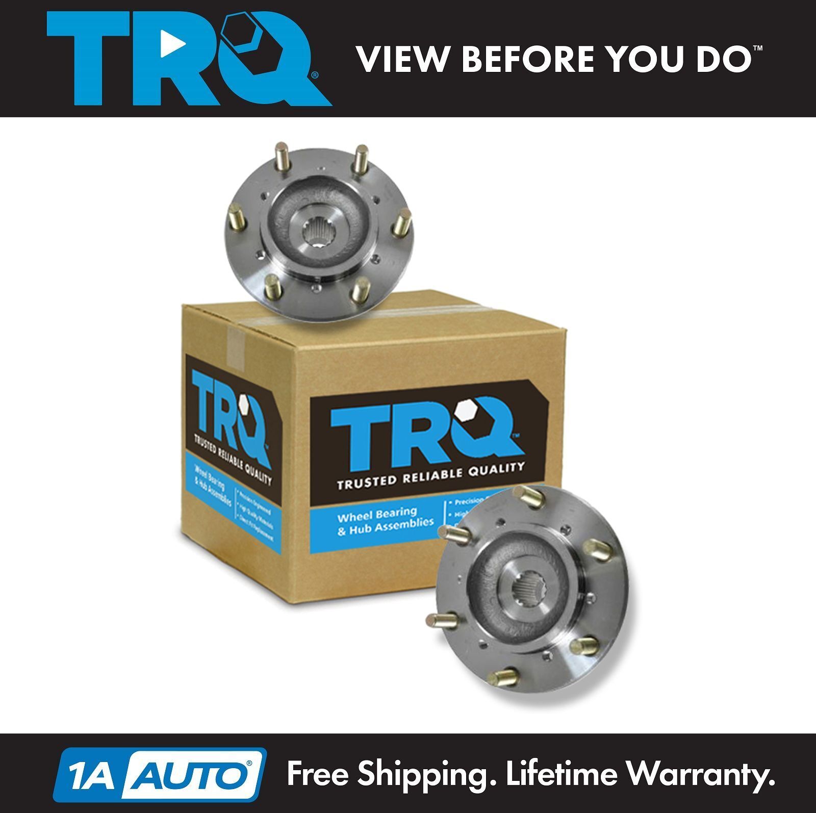 TRQ Front Wheel Hub & Bearing Left & Right Pair for Passport Rodeo 4WD 4x4