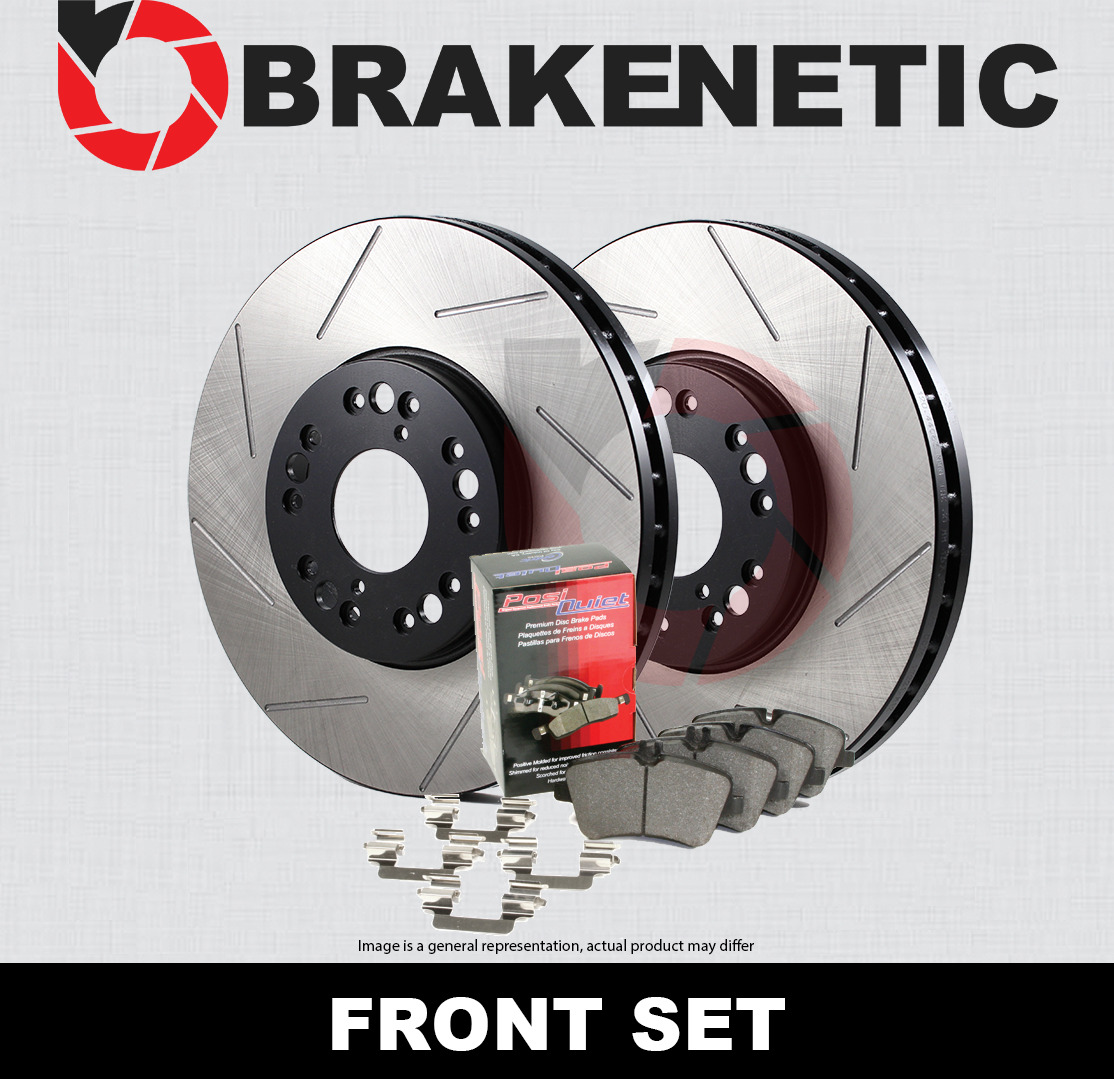 FRONT BRAKENETIC Premium Slotted Brake Rotors + Ceramic Pads BPK84214