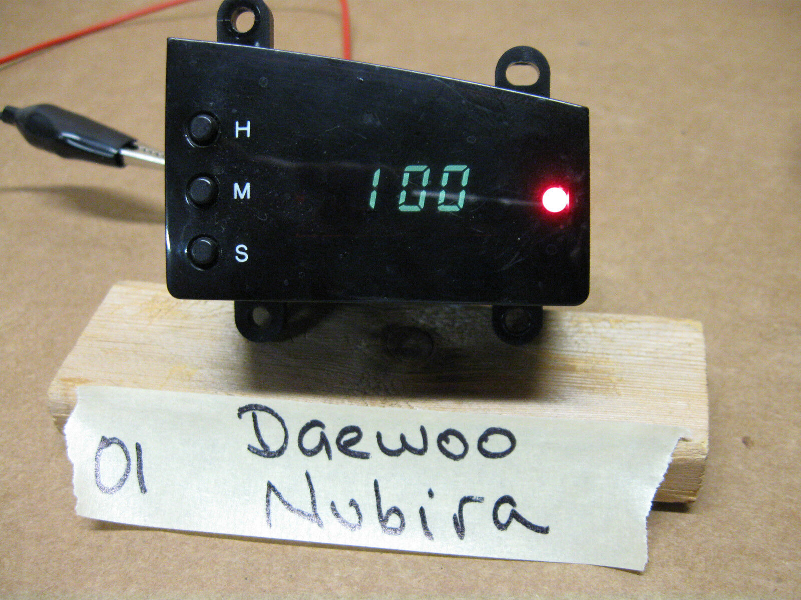 1999-2001 DAEWOO NUBIRA DASH DIGITAL CLOCK