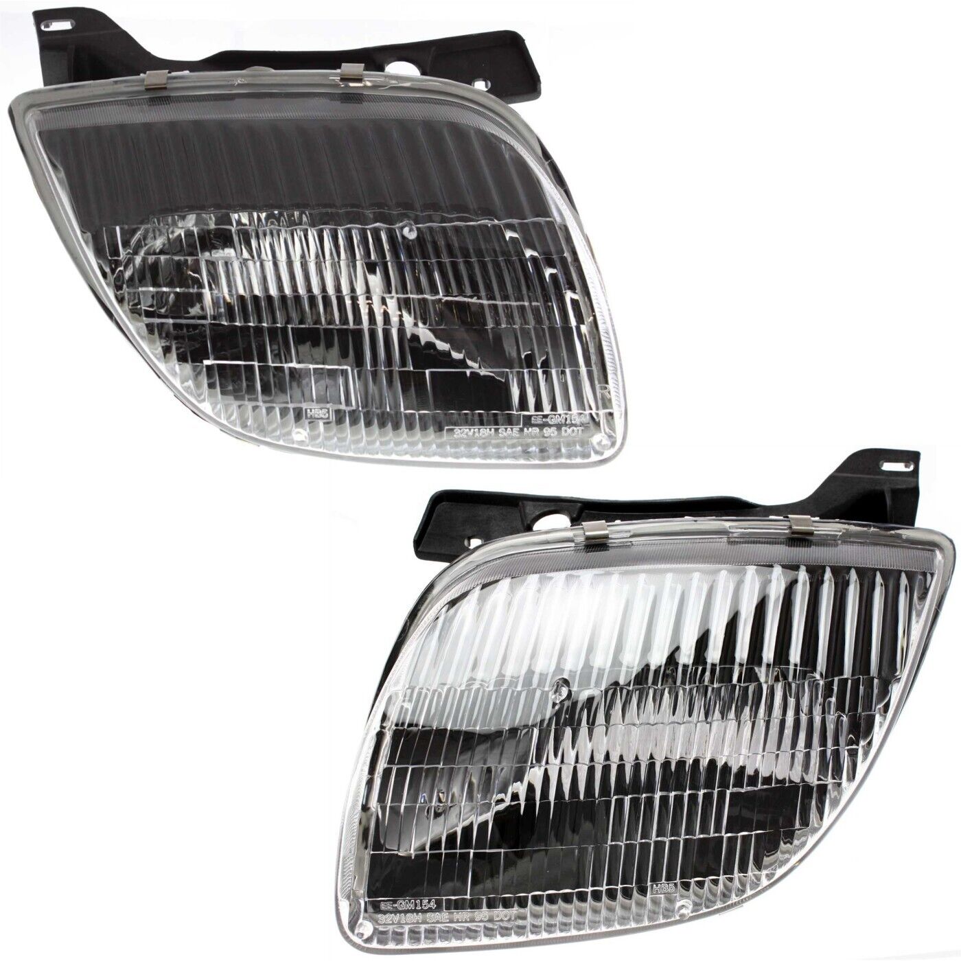Headlight Set For 95-2002 Pontiac Sunfire Left and Right With Bulb 2Pc