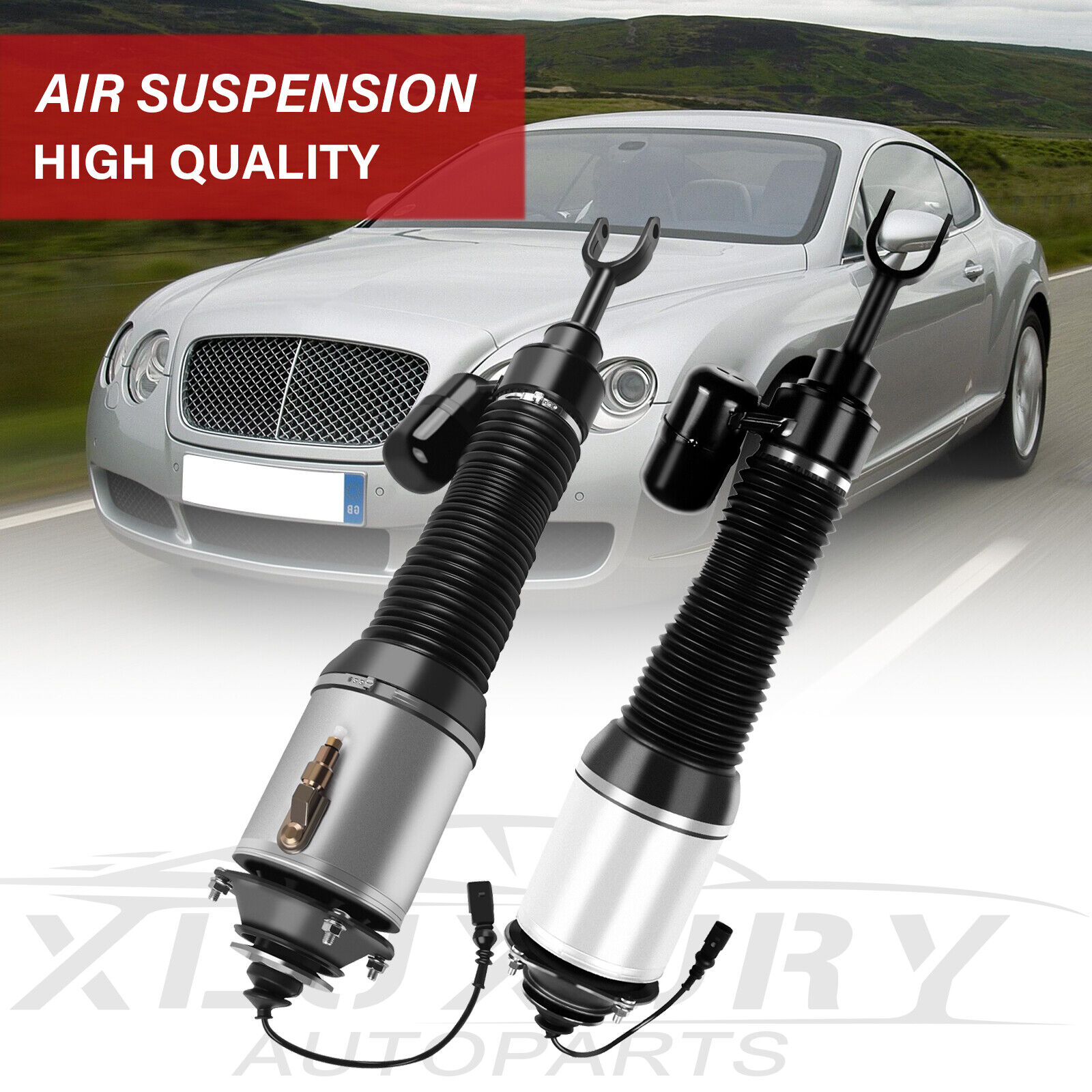 Pair Front Air Suspension Strut For Bentley Continental Supersports GT GTC 07-12