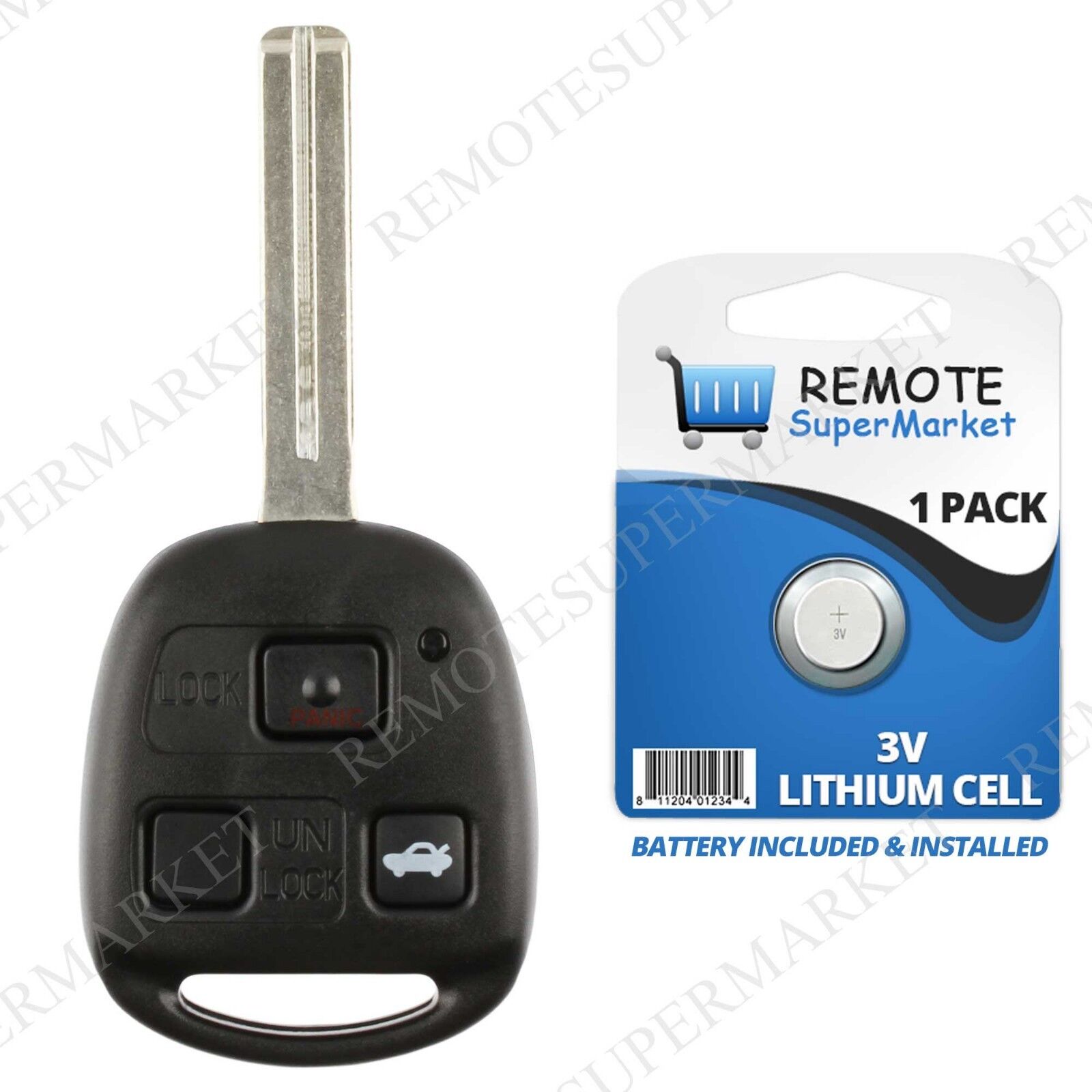 Replacement for Lexus 2001-2005 GS430 IS300 1998-2000 LS400 Remote Car Key Fob