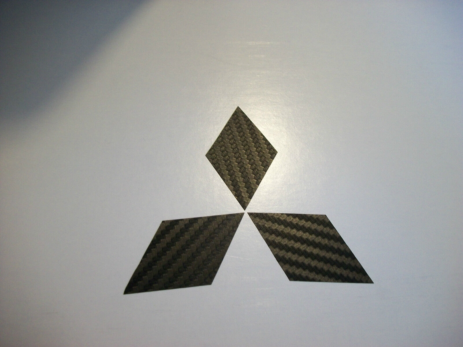 Carbon Fiber - Mitsubishi Grille Front & Rear emblem overlay DECALS 