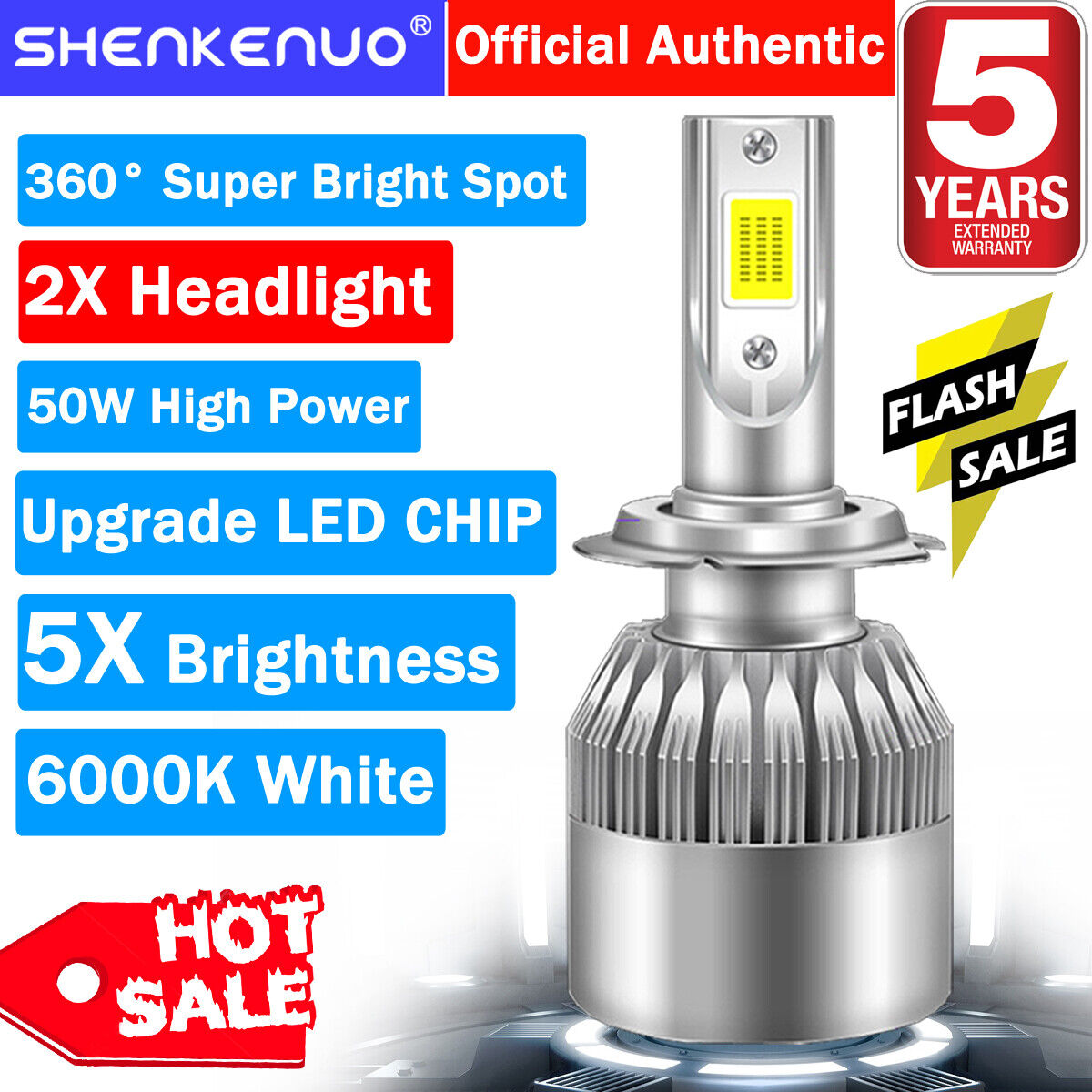 1 PAIR H7 LED Headlight Bulbs Kit FOR Suzuki GSXR 1000 750 600 Hayabusa HID New