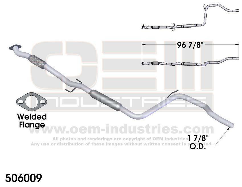 EPA Exhaust Pipe Fits: 2001-2003 Ford Escort