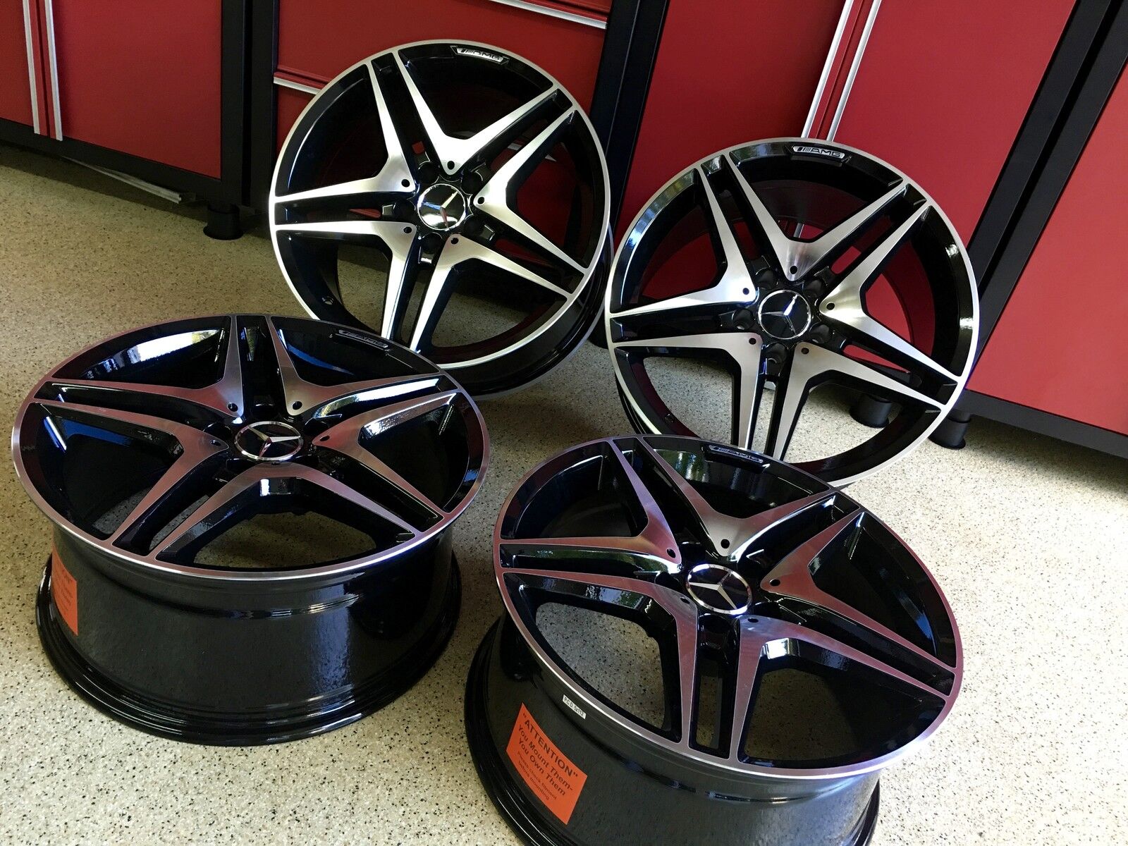 MERCEDES 19 INCH SL63 BLACK EDT RIMS NEW STAGGERED  FIT FOR SL500 SL550 SL  AMG
