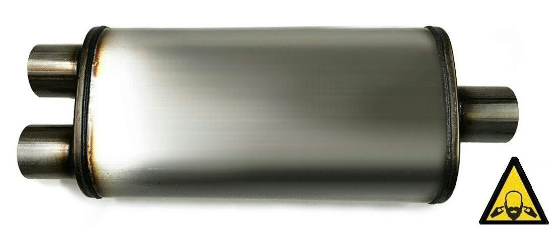 Universal Oval Stainless steel Exhaust Muffler  3\