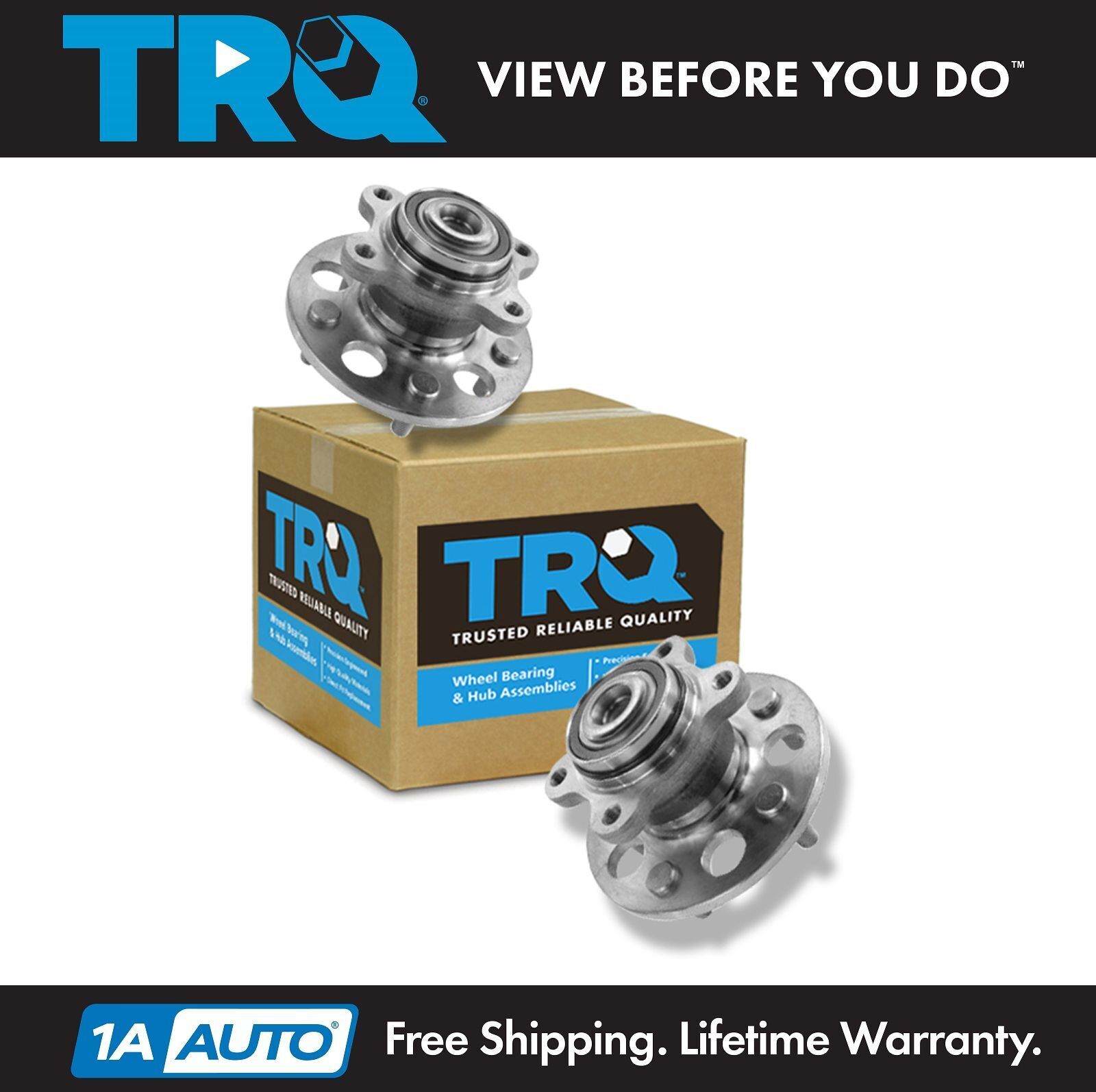 TRQ Wheel Bearing & Hub Rear Pair for 06-12 Honda Civic Hybrid