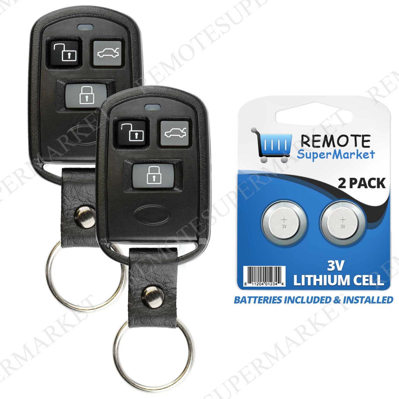 2 Replacement for Hyundai 00-05 Accent 01-05 Sonata 02-04 XG350 Remote Fob Key