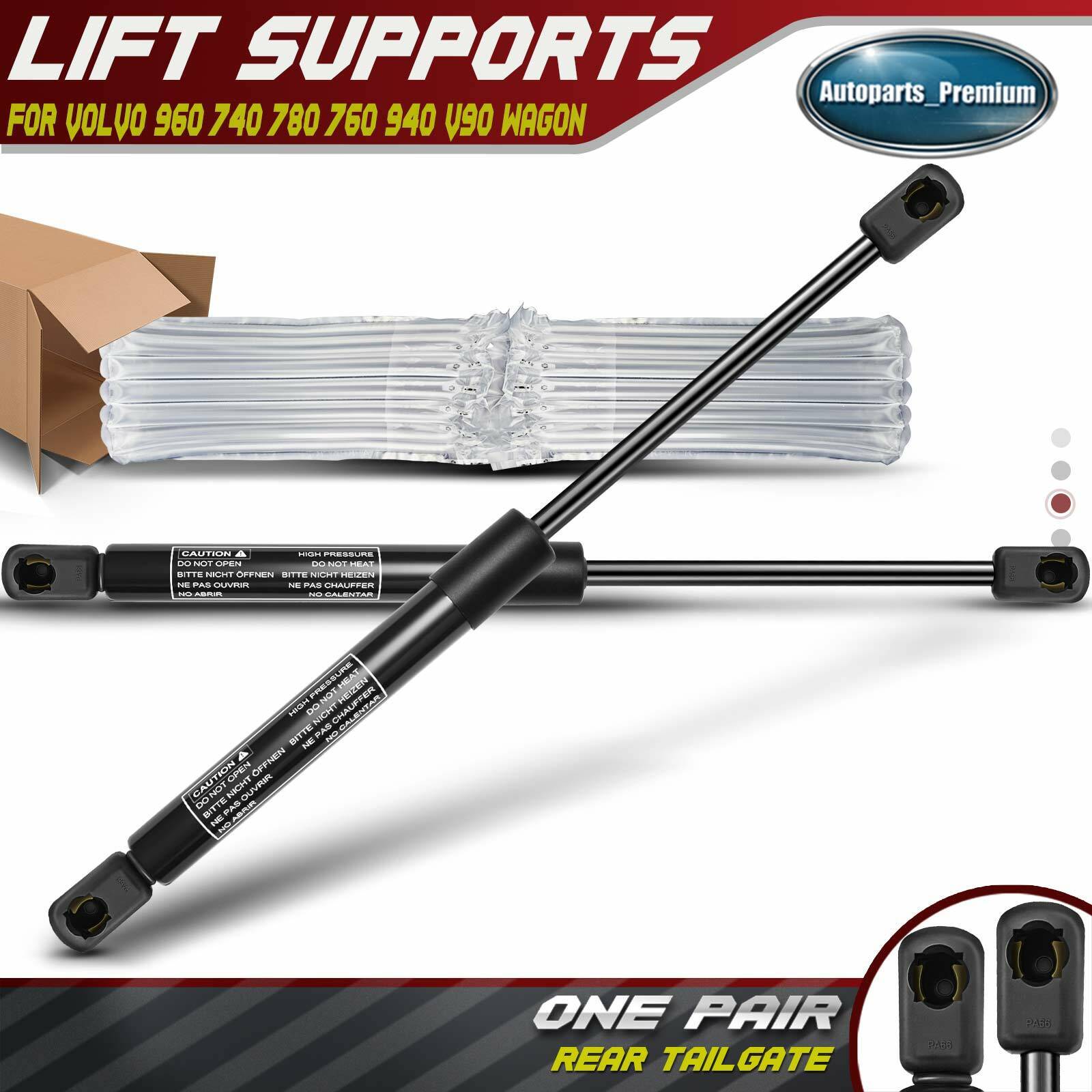 2x Rear Tailgate Lift Supports Shock Struts for Volvo 960 740 760 940 V90 Wagon
