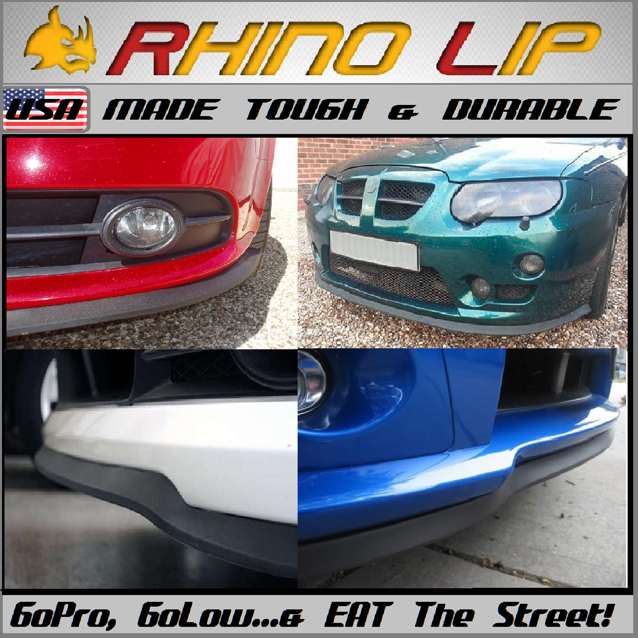 Tata ~ Nano Indica Bolt Tiago Tigor TaMO-RaceMo RhinoLip Rubber Front Chin Lip
