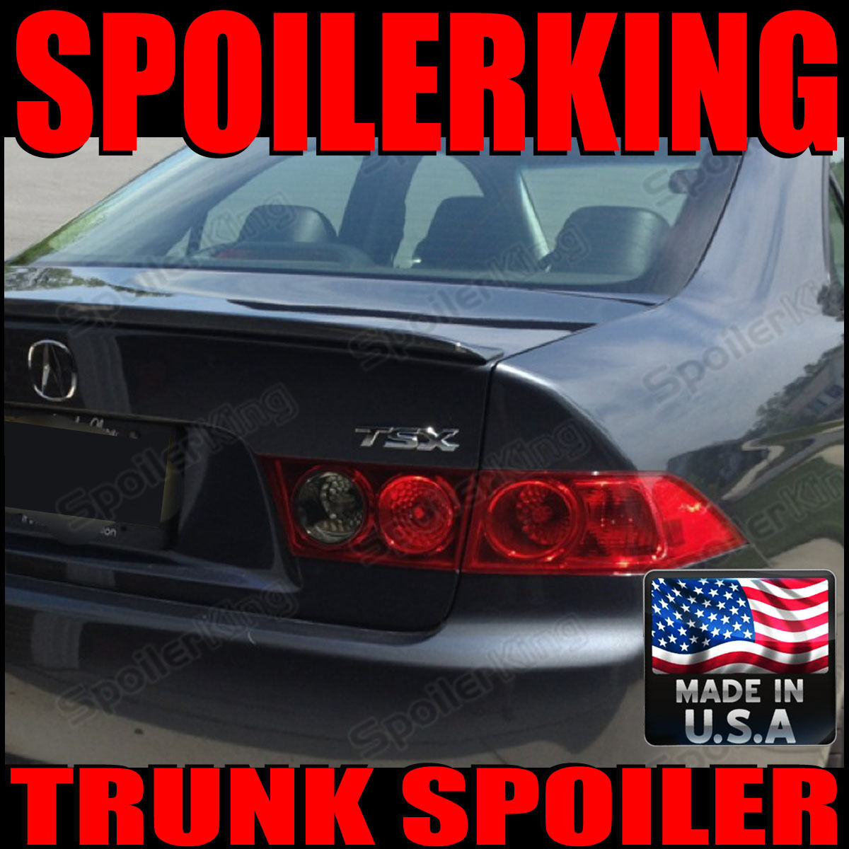 (Rear Trunk Lip Spoiler 284L Style Wing) Fits: Acura TSX 2004-2008 CL9