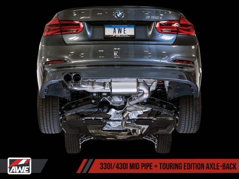 AWE Tuning For BMW F3X 28i / 30i Touring Edition Axle-Back Exhaust Single Side -