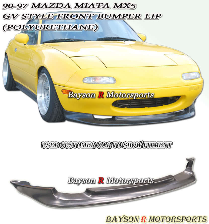GV Style Front Lip (Urethane) Fits 90-97 Mazda Miata