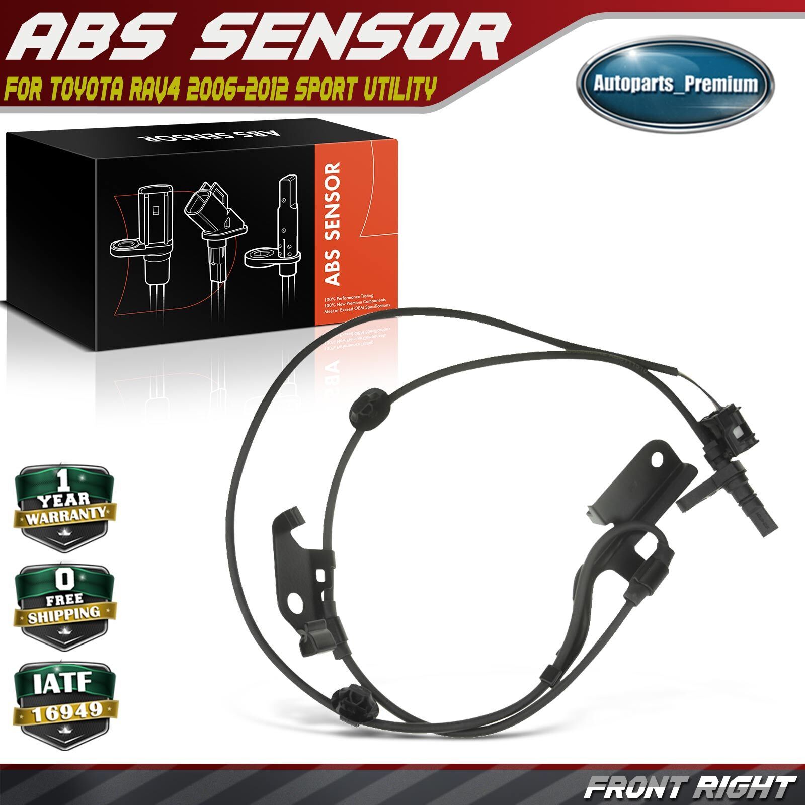 ABS Wheel Speed Sensor for Toyota RAV4 2006-2012 Front Right Passenger Side
