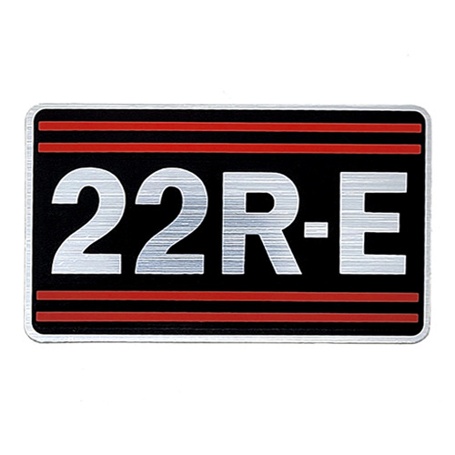 22RE Valve Cover Decal (Toyota 4Runner, Pickup, Celica, Corona, Hilux) 1984-1995