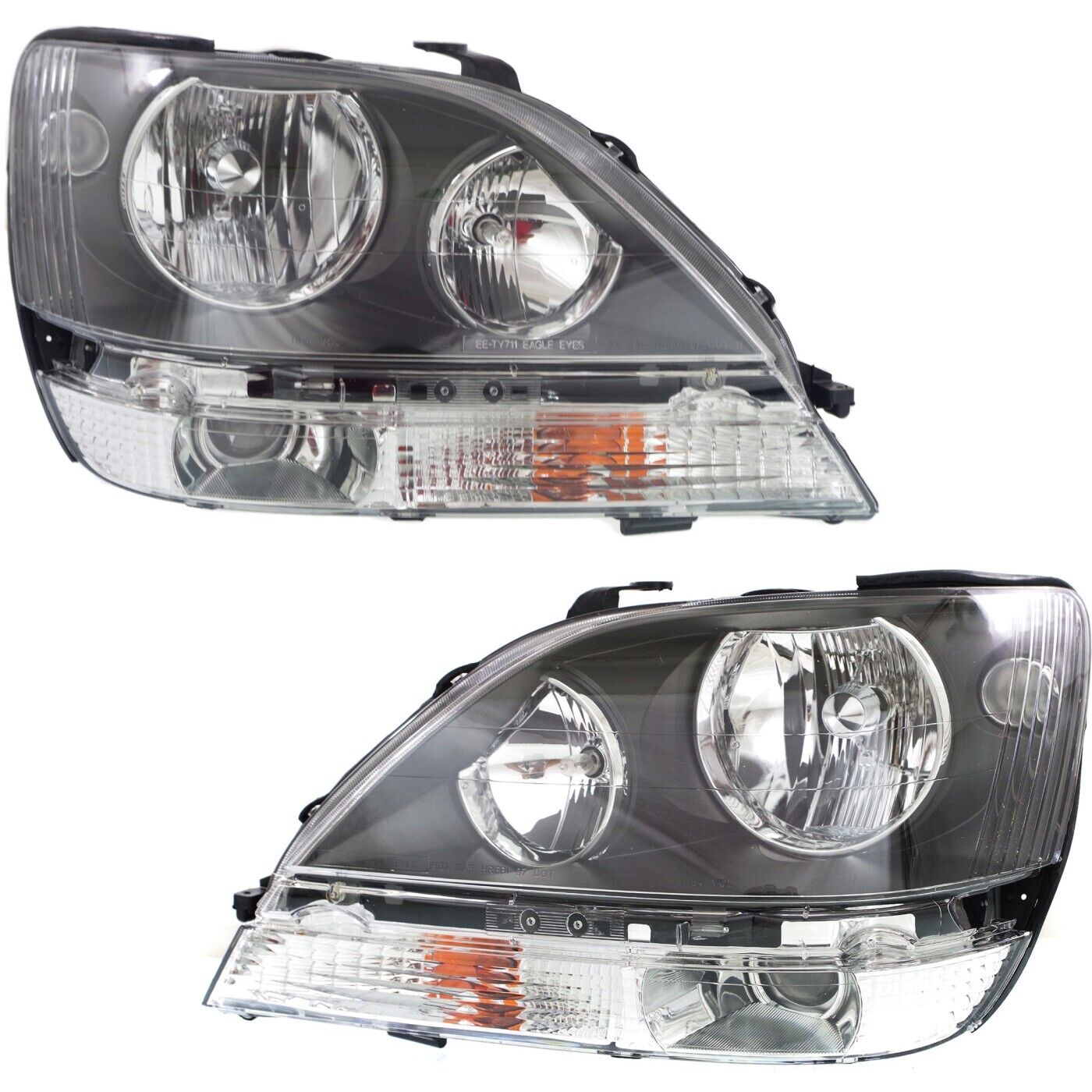 Headlights Headlamps Left & Right Pair Set NEW for 99-00 Lexus RX300