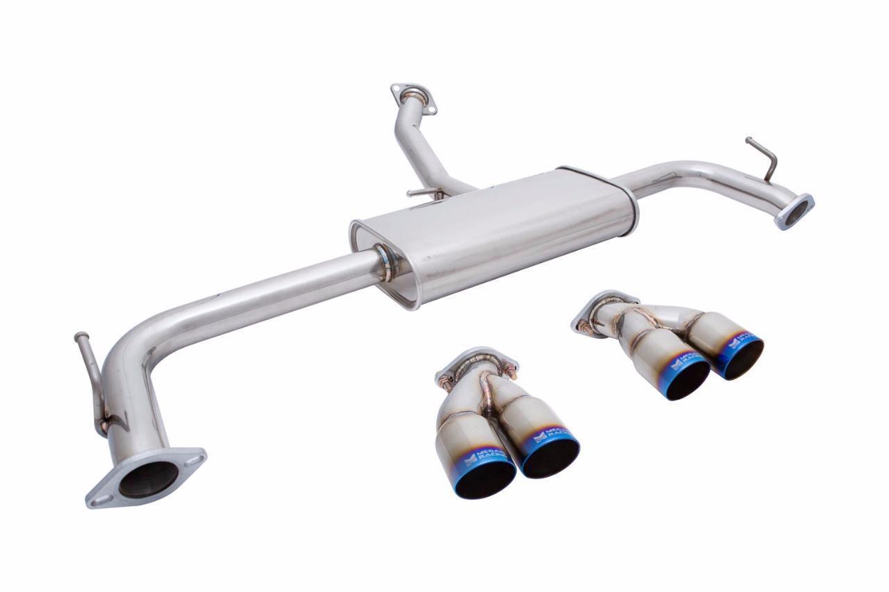 MEGAN QUAD BURNT ROLLED TIPS AXLE BACK EXHAUST FOR 15-UP LEXUS NX200t