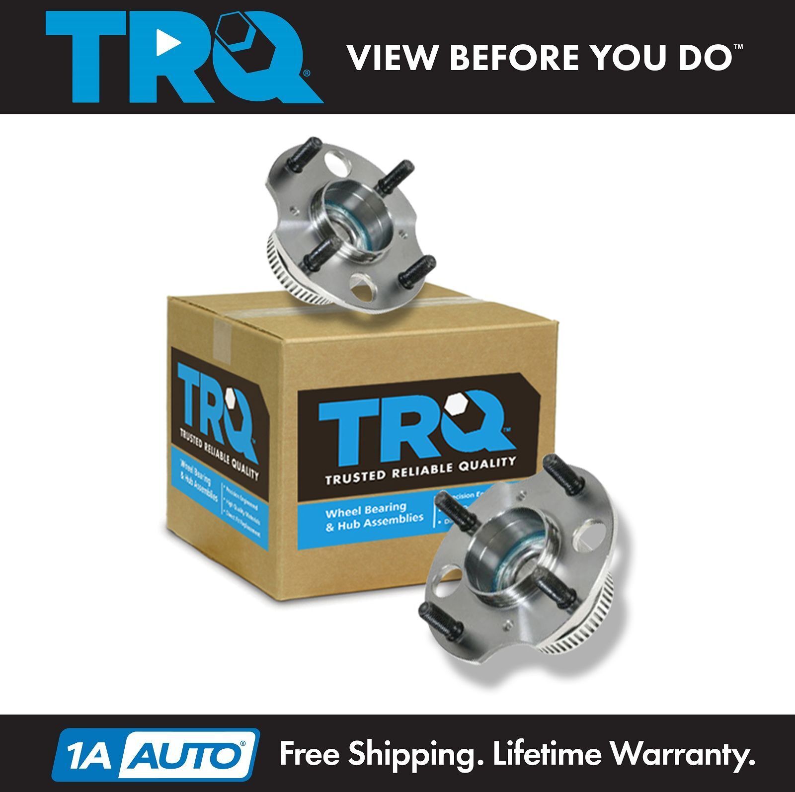 TRQ Rear Wheel Hubs & Bearings Pair Set NEW for 92-96 Honda Prelude