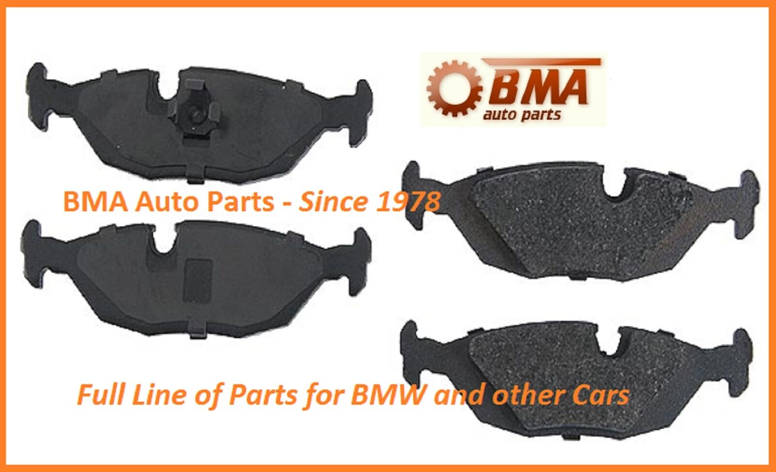 BMW Rear Brake Pad Set  E30 E28 E24 E23 - OPParts Ceramic 34 21 1 158 912 