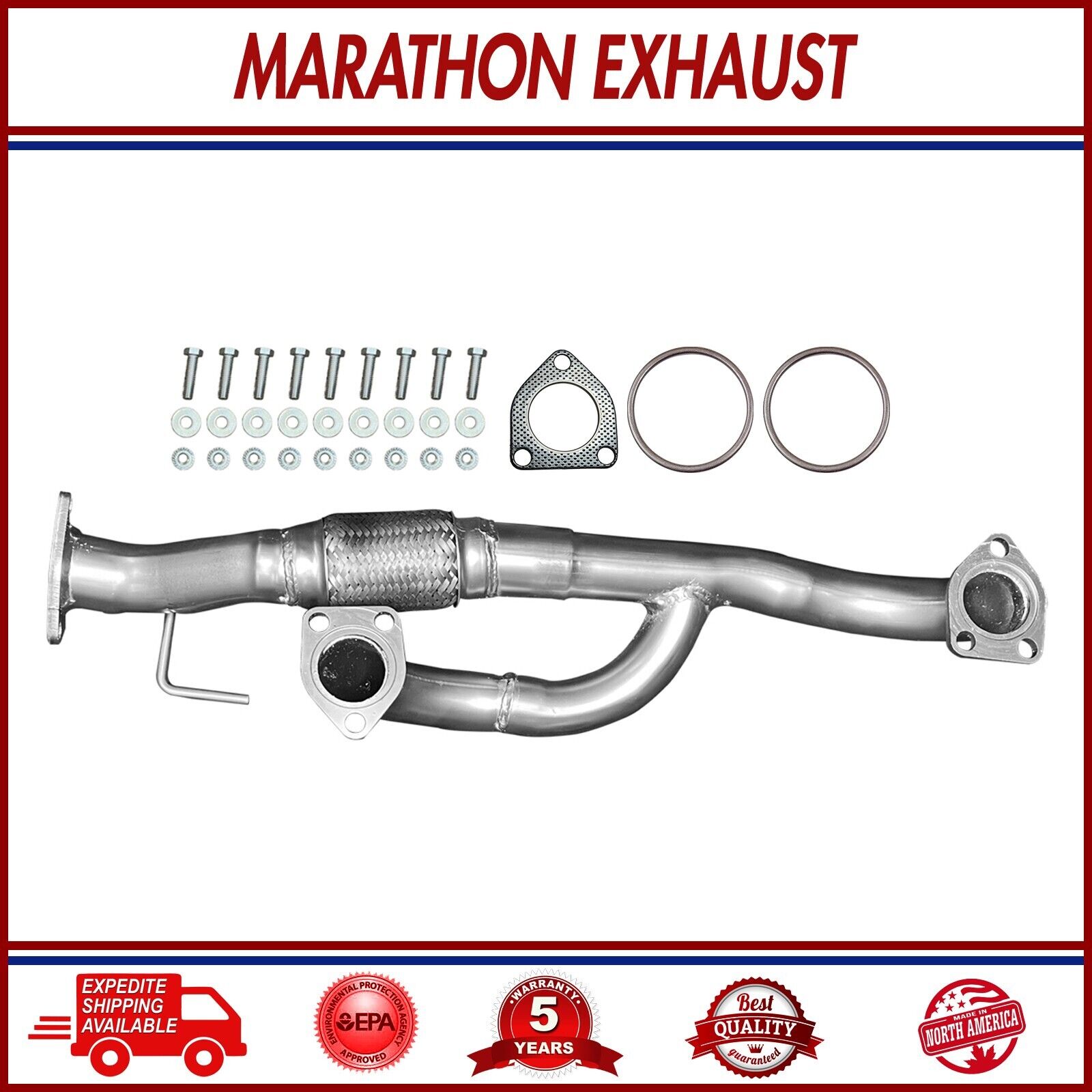 Exhaust Front Flex Pipe For 2009-2012 Acura RL SH-AWD 3.7L Brand New Direct Fit