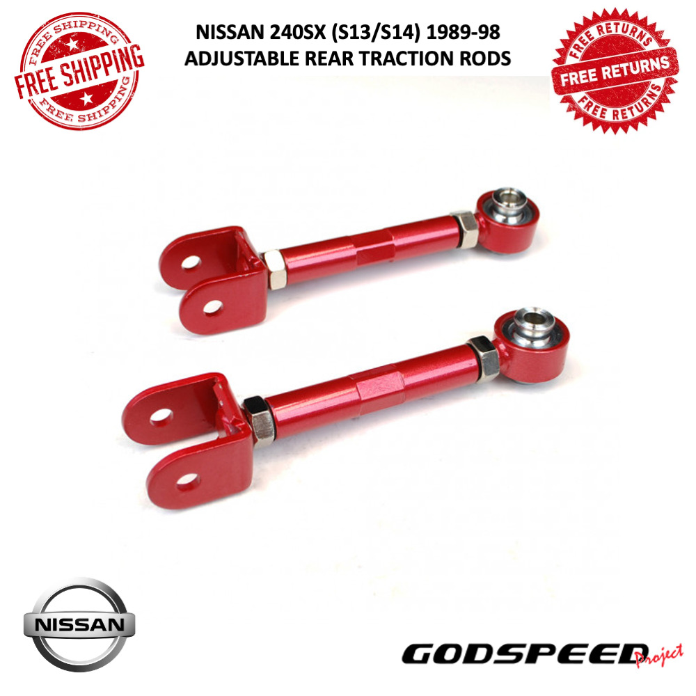 Godspeed Adj Rear Traction Rods Fits 1989-1998 Nissan 240SX (S13/S14) #AK-006-A
