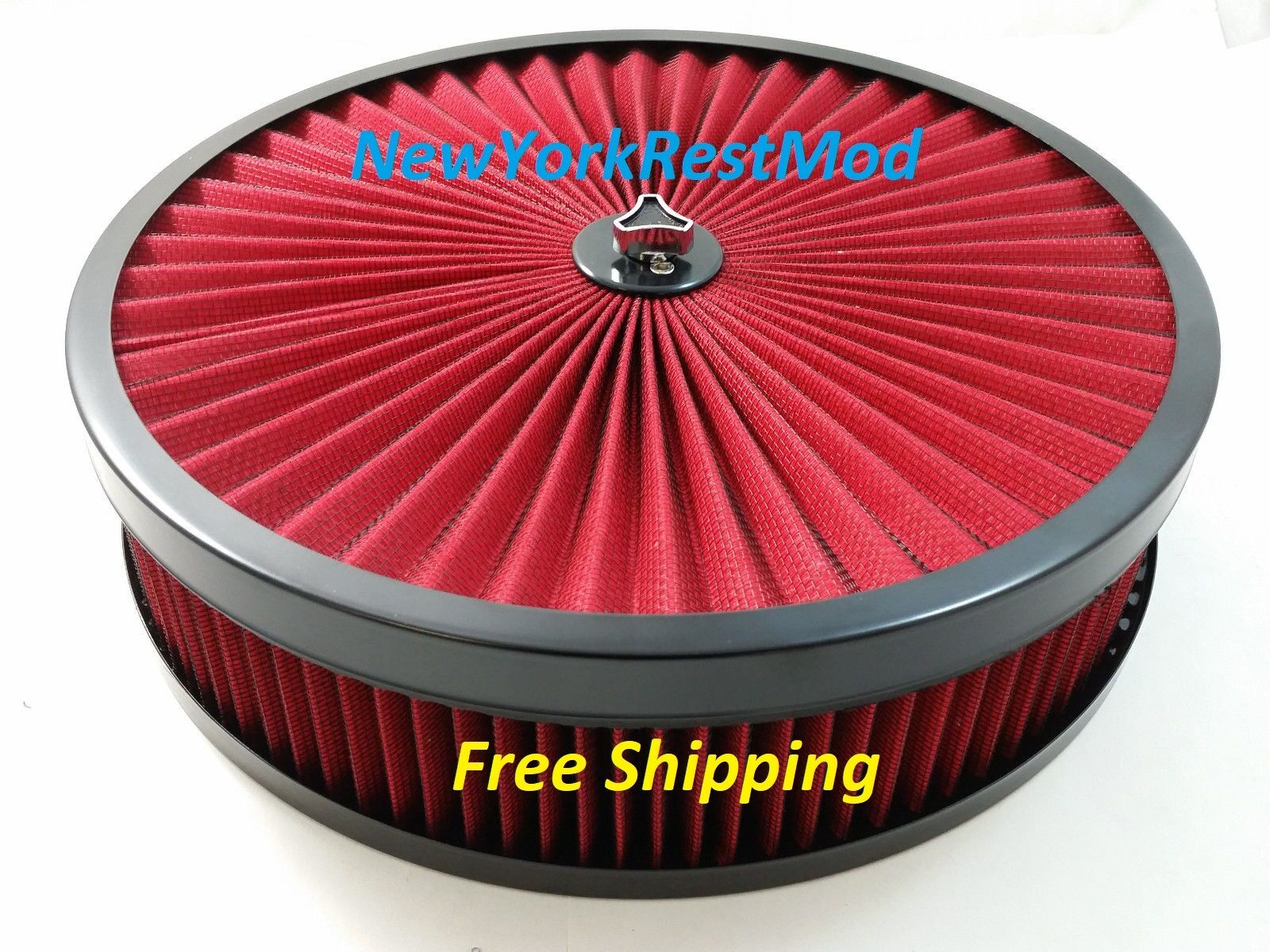 14x3 Air Cleaner Washable Filter & Top fits Edelbrock Holley Quadrajet Carbs NEW