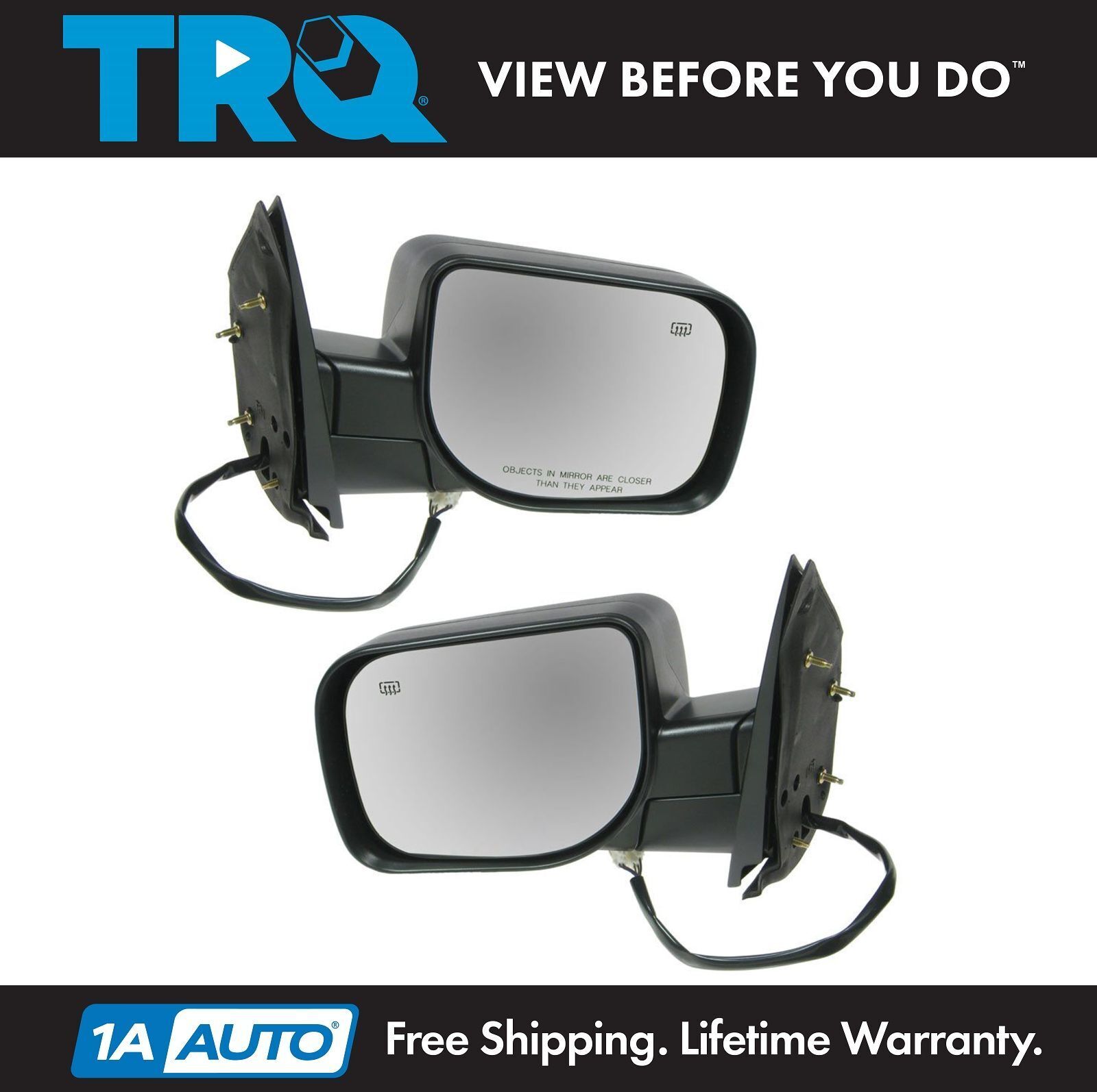 TRQ Mirrors Power Heated Left & Right Pair Set for Armada Titan Pathfinder QX56