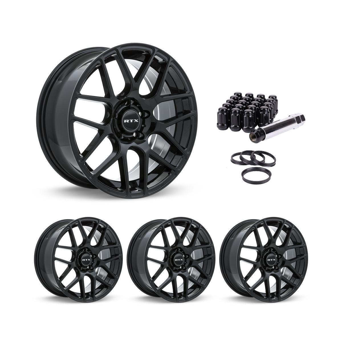 Wheel Rims Set with Black Lug Nuts Kit for 95-05 Pontiac Sunfire P884103 16 inch