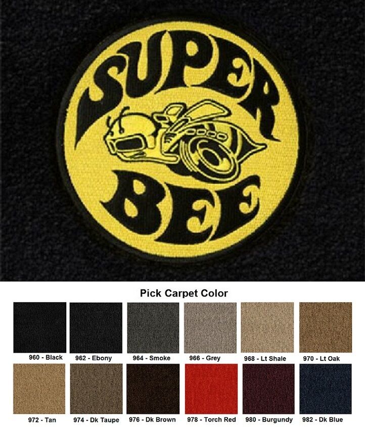 Lloyd Mats Velourtex Dodge Charger Super Bee Logo Front Floor Mats (2006 & Up)