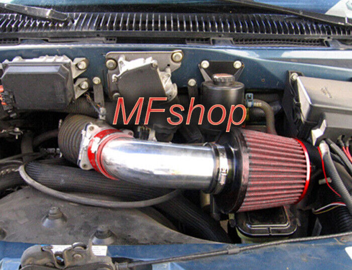 Red For 1996-2005 Chevy Astro Van GMC Safari 4.3L V6 Air Intake Kit + Filter