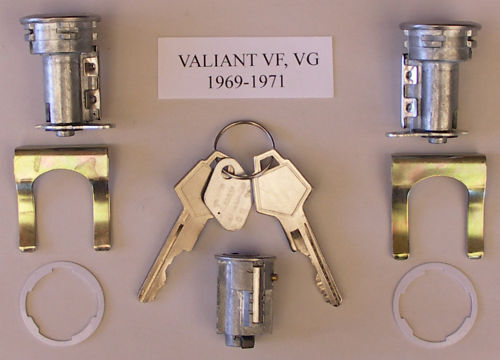 NEW IGNITION BARREL & 2 DOOR LOCKS SUIT CHRYSLER VALIANT VF VG 69-71
