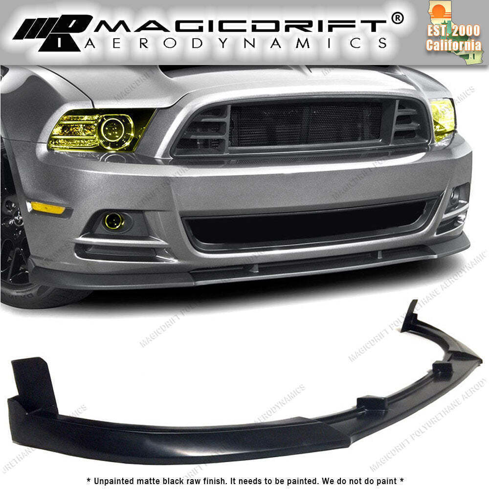 13-14 Ford Mustang V6 Base - GT500 Style Urethane Front Bumper Chin Lip Spoiler