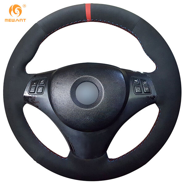DIY Suede Steering Wheel Cover for BMW E90 320i 325i 330i 335i E87 120i #01117
