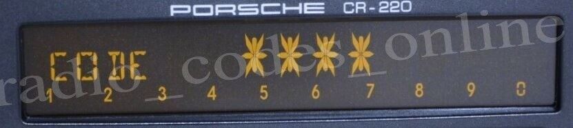 Porsche CODE retrival service Becker CR-220 CDR220 CDR CR 11 210 21 210 31 22