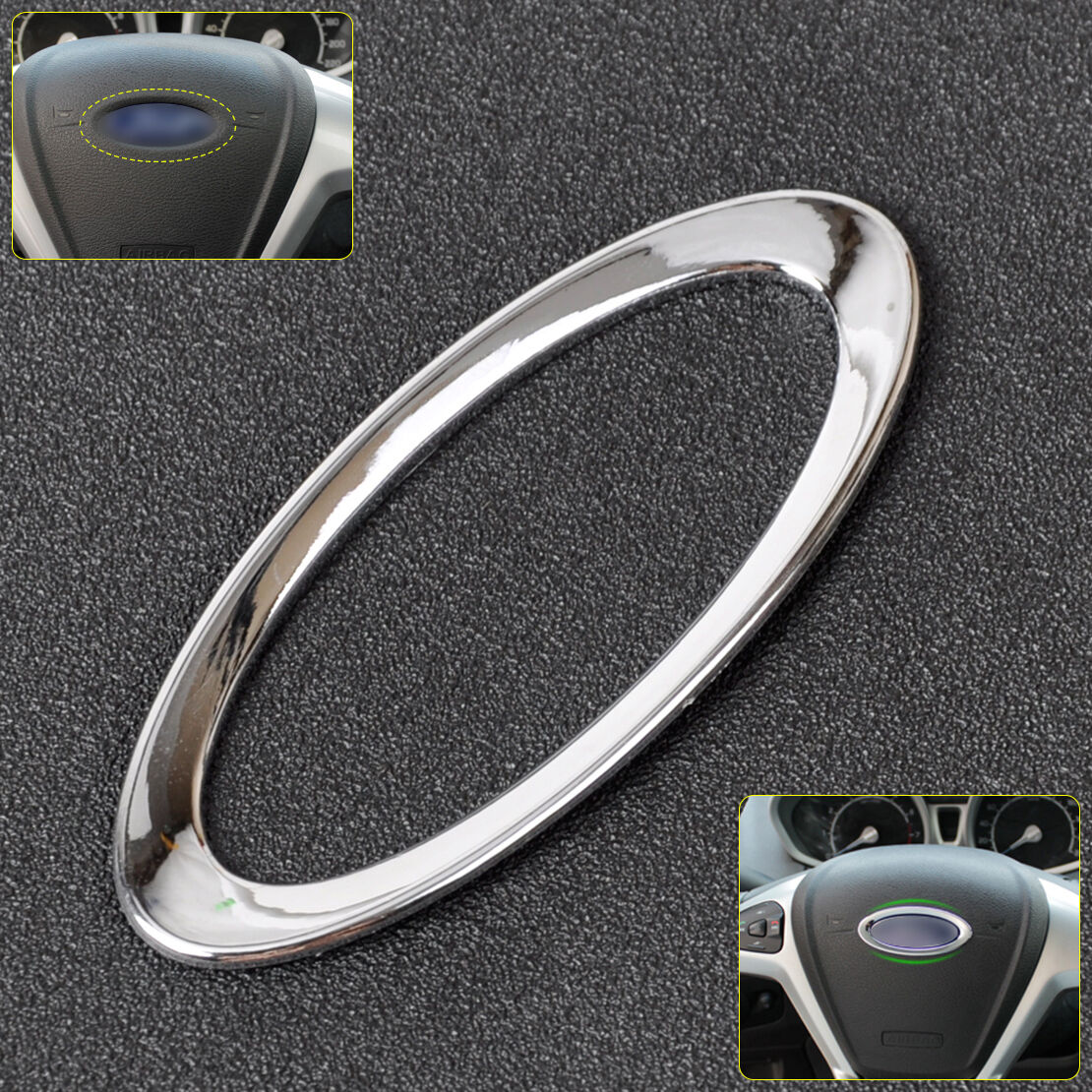 Steering Wheel Airbag Decoration Ring trim for Ford Focus 2 3 Fiesta Mondeo Kuga