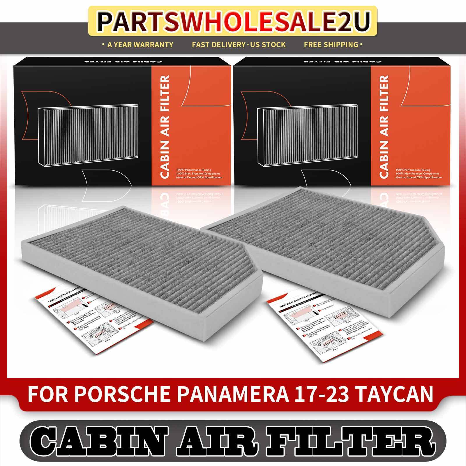 2x New Front Side Activated Carbon Cabin Air Filter for Porsche Panamera Taycan