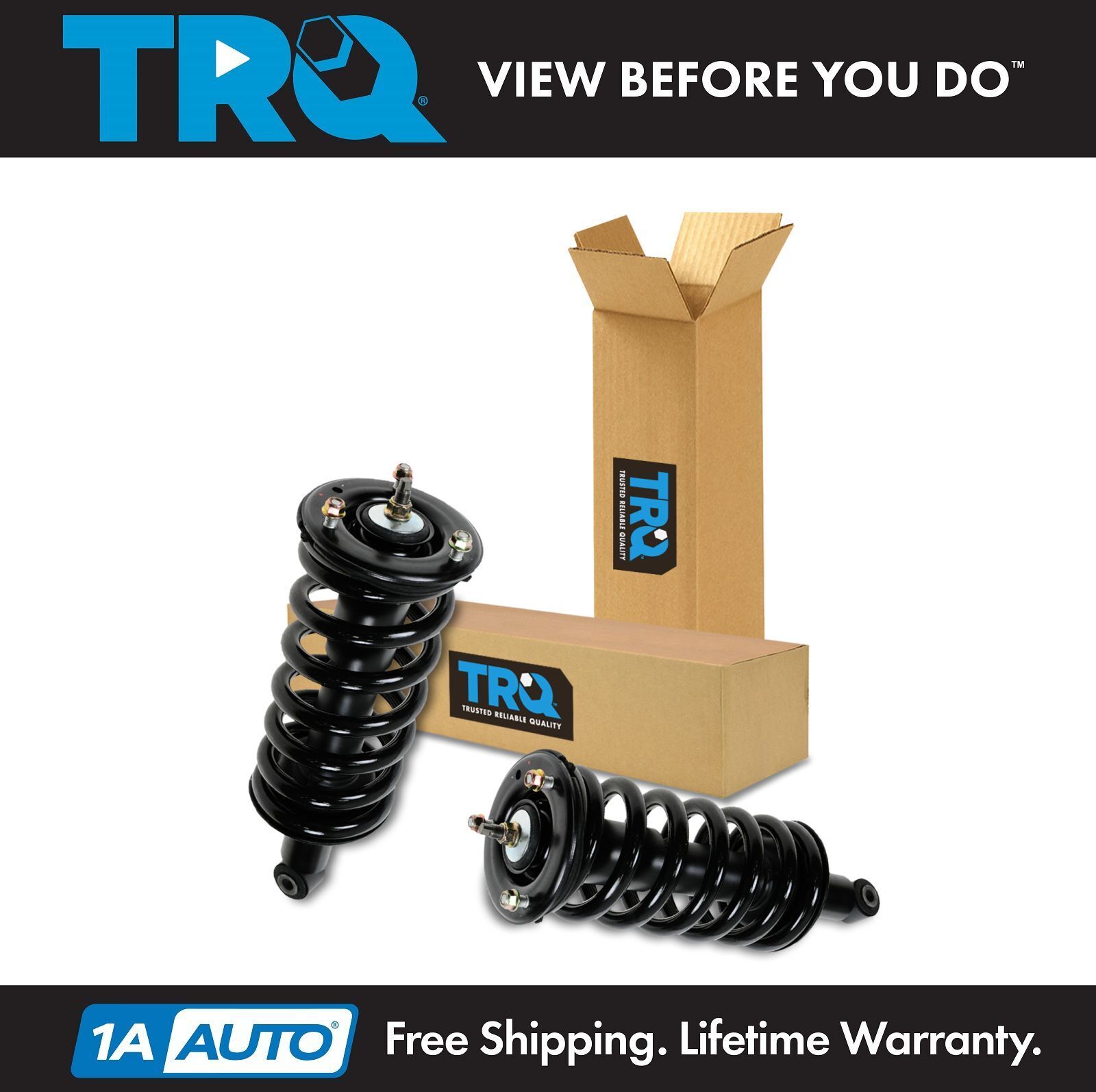 TRQ Complete Shock Strut Spring Assembly Front Pair Set 2pc for Armada Titan
