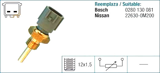 33460 temperature sensor for NISSAN ALMERA PRIMERA TERRANO 0280130081 226300M200