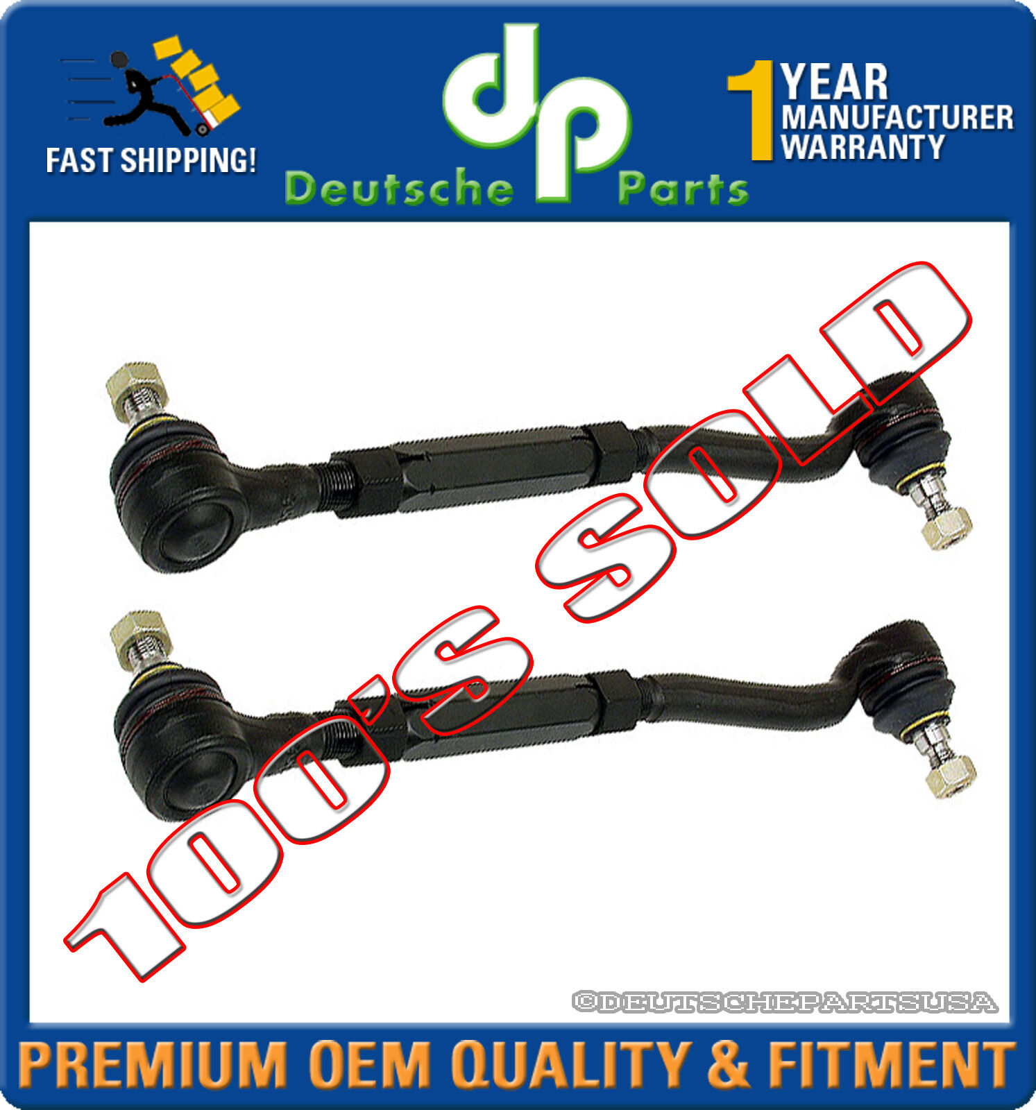 Mercedes W140 S500 Steering Tie Rod Rods Assembly 1403300003 140 330 00 03 SET 2