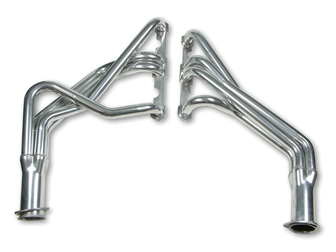 Flowtech Mild SS Silver Ceramic Coated Long Tube Exhaust for Chevy Bel Air 55-57