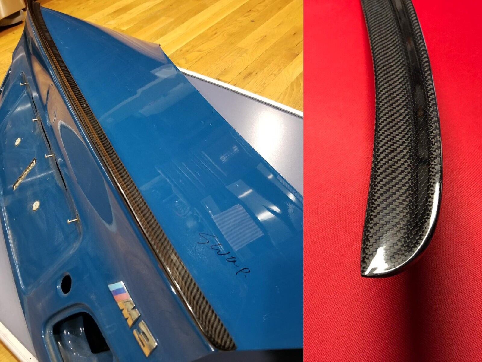 01-06 BMW E46 M3 Rear Trunk Lip Spoiler Stock Style Carbon Fiber *Warped*