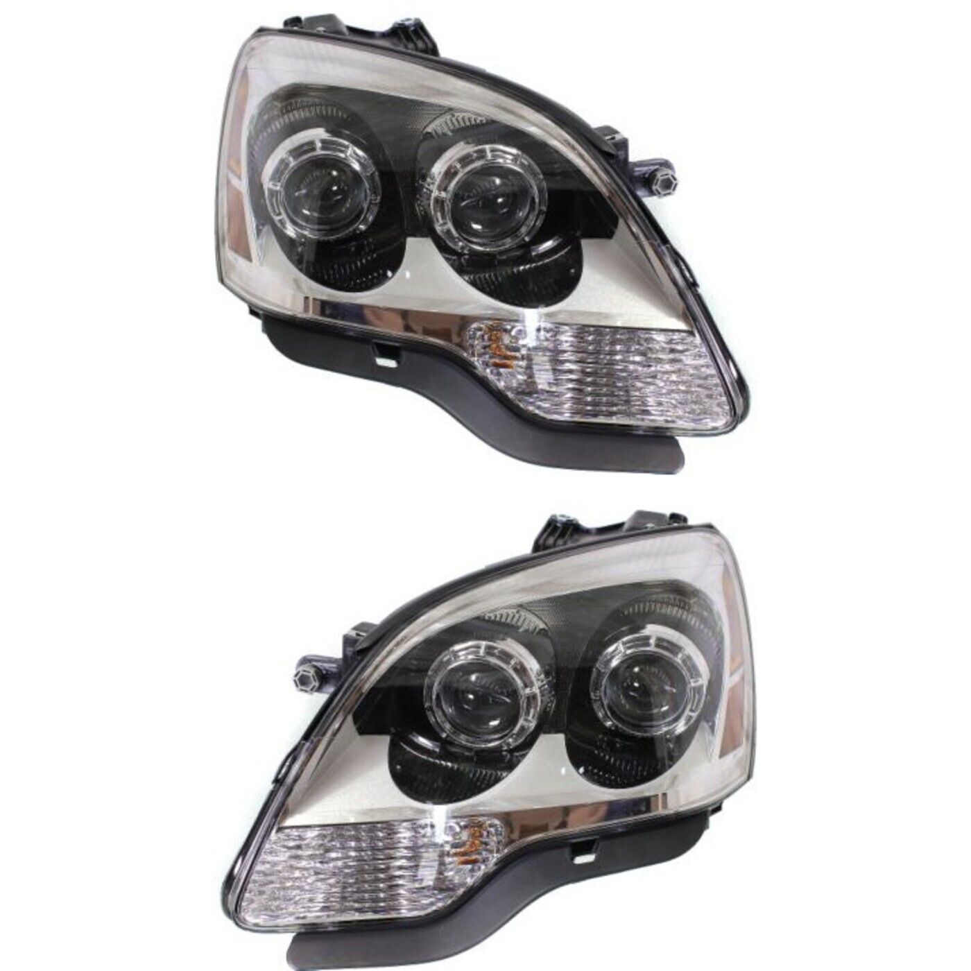 Headlight Set Halogen For 2008-2012 GMC Acadia Left and Right with Bulb 2Pc